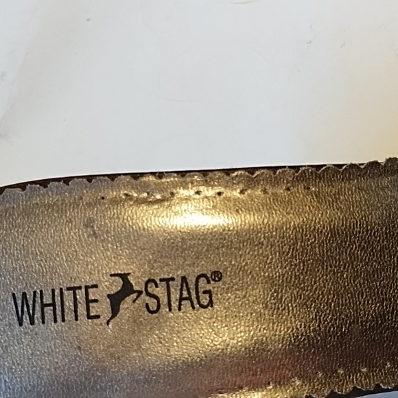 White Stag Brown Satin Beaded Shoes - Picture 7 of 12